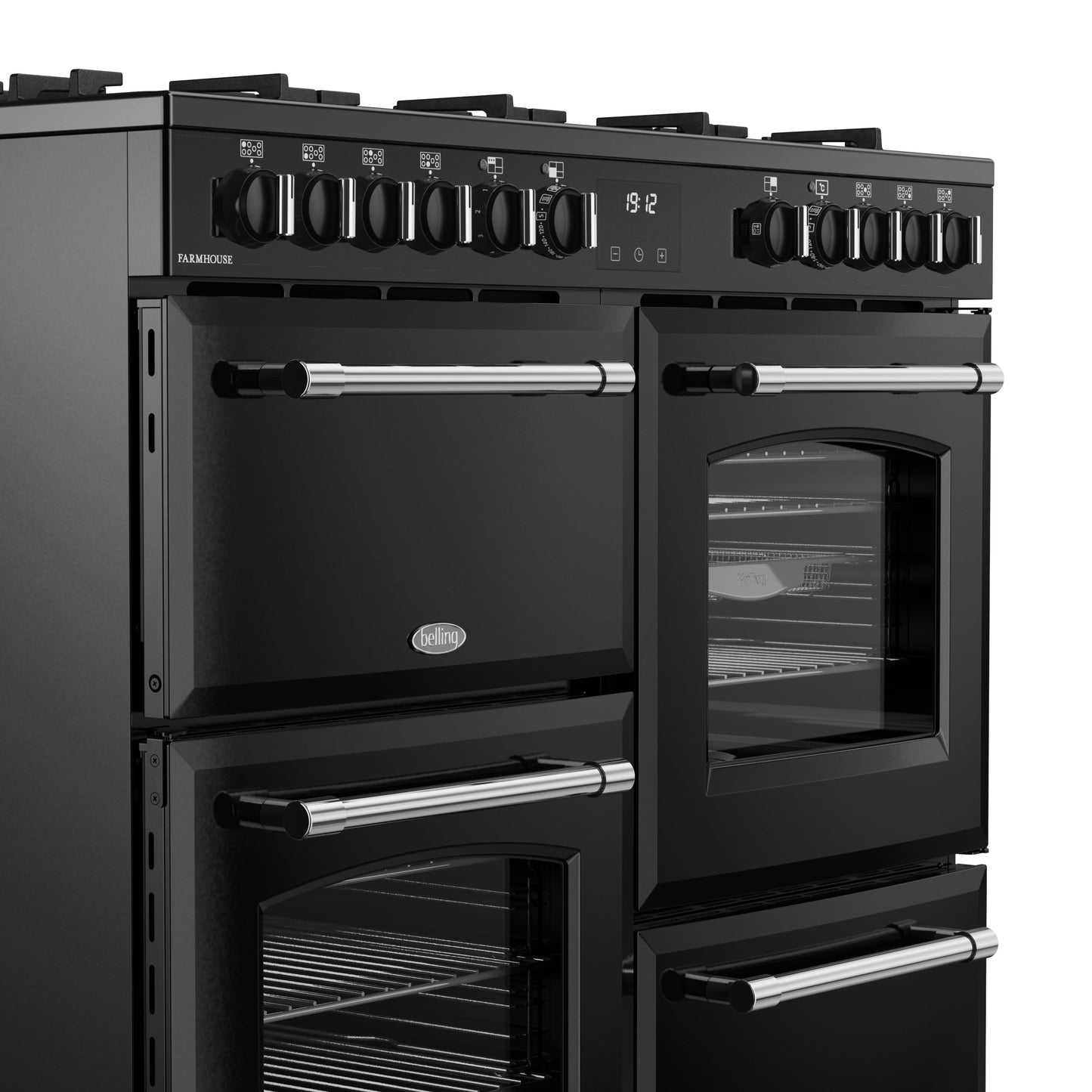 Belling RCA Farmhouse 100DF 100cm Dual Fuel Range Cooker 444411829 Black