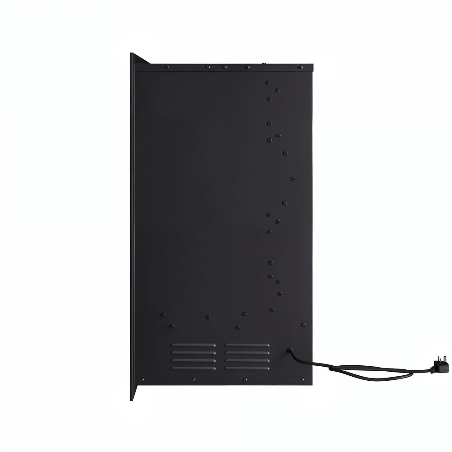 Premium Black 3-Sided Inset Electric Media Wall Fire Place with LCD Flame - 31 Inch - AmberGlo