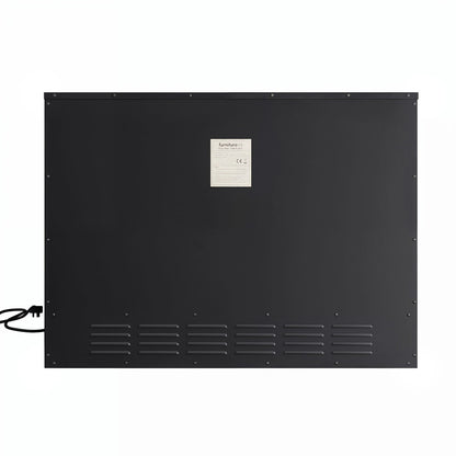 Premium Black 3-Sided Inset Electric Media Wall Fire Place with LCD Flame - 31 Inch - AmberGlo