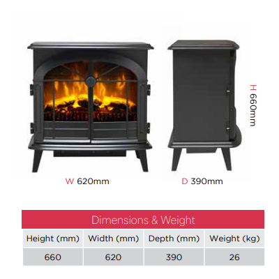 Dimplex Leckford Optiflame Electric Stove