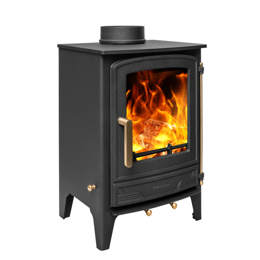 Mazona Warwick 5 kW Multifuel Woodburning Stove, Freestanding, Eco Design Approved, Defra Approved