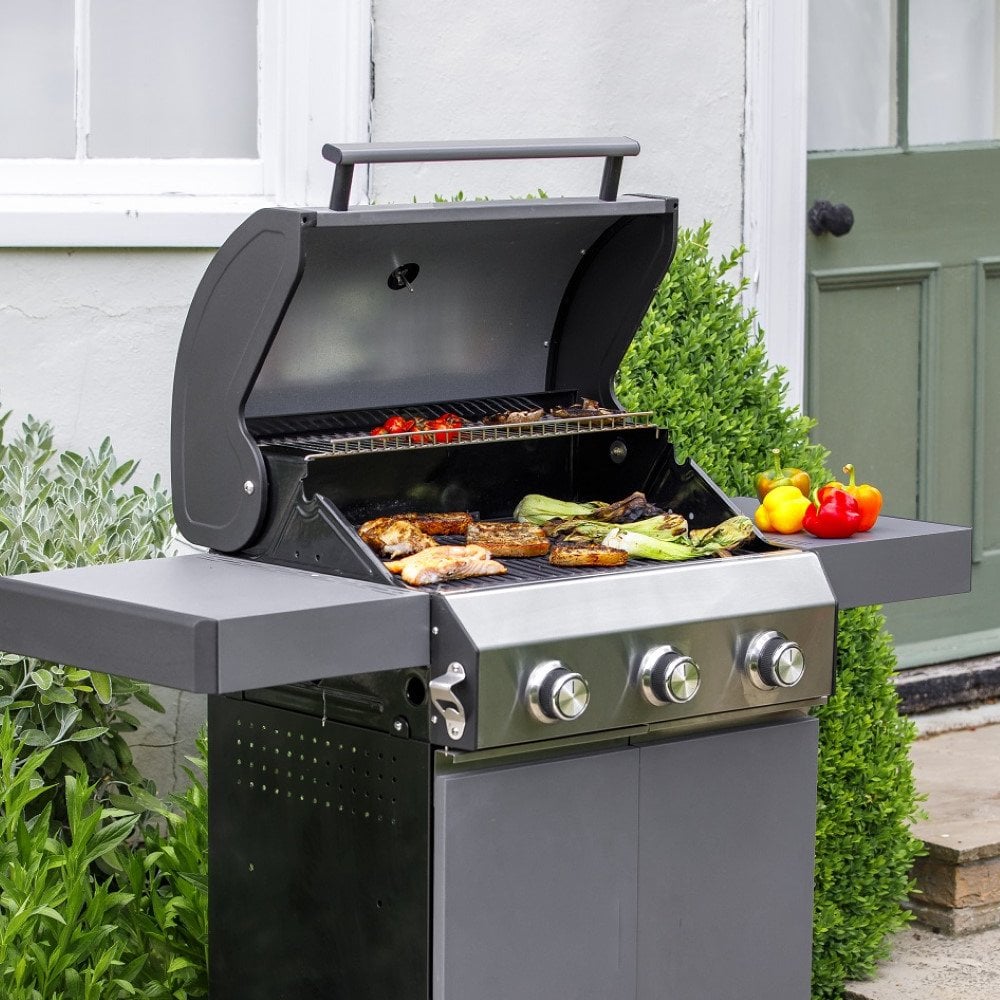 Grillstream Classic 3 Burner Hybrid Gas & Charcoal BBQ