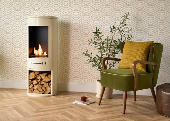 Sureflame Barilo Bio Ethanol Stove in Cream
