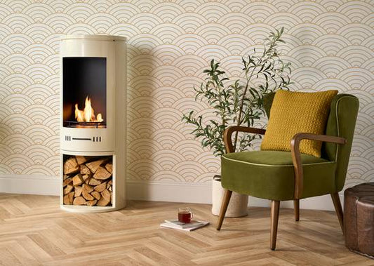 Sureflame Barilo Bio Ethanol Stove in Cream